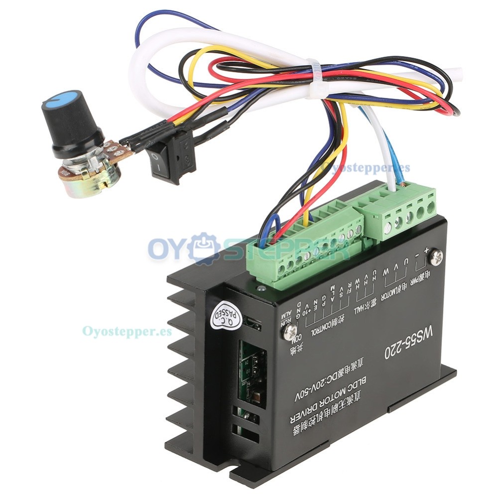 WS55-220 Controlador para Motor DC Trifásico Sin Escobillas 20–50 V 12 A